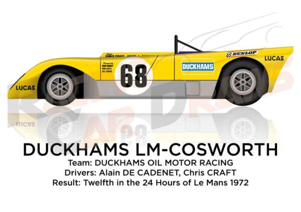 Duckhams LM - Cosworth n.68 twelfth in the 24 Hours of Le Mans 1972