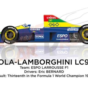 Lola - Lamborghini LC90 n.29 thirteenth in Formula 1 Championship 1990