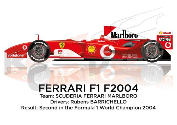 Ferrari F1 F2004 n.2 second in the Formula 1 World Champion