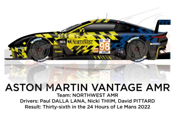 Aston Martin Vantage AMR n.98 in the 24 hours of Le Mans 2022