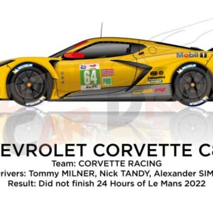 Chevrolet Corvette C8.R n.64 dnf 24 hours of Le Mans 2022