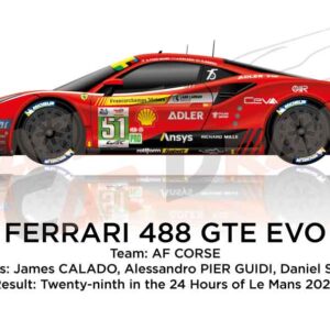 Ferrari 488 GTE EVO n.52 twenty-ninth 24 Hours of Le Mans 2022