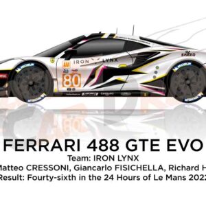 Ferrari 488 GTE EVO n.80 forty-sixth 24 Hours of Le Mans 2022