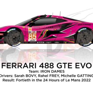 Ferrari 488 GTE EVO n.85 fortieth 24 Hours of Le Mans 2022