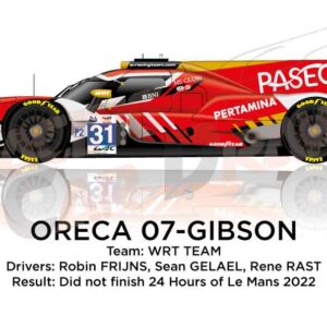 Oreca 07 - Gibson n.31 did not finish in the 24 hours of Le Mans 2022