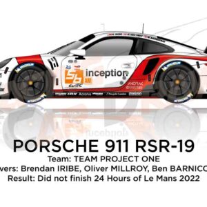 Porsche 911 RSR-19 n.56 dnf 24 Hours of Le Mans 2022
