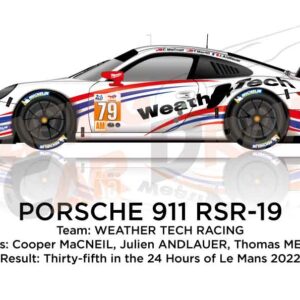 Porsche 911 RSR-19 n.79 thirty-fifth 24 Hours of Le Mans 2022