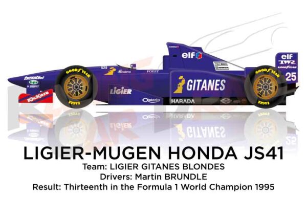 Ligier - Mugen Honda JS41 n.25 Formula 1 World Champion 1995 with Brundle