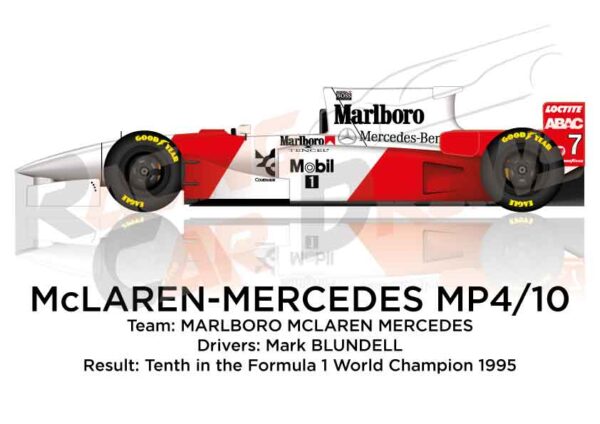 McLaren - Mercedes Benz MP4/10 n.7 in Formula 1 World Champion 1995