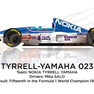 Tyrrell - Yamaha 023 n.4 fifteenth in the Formula 1 World Champion 1995