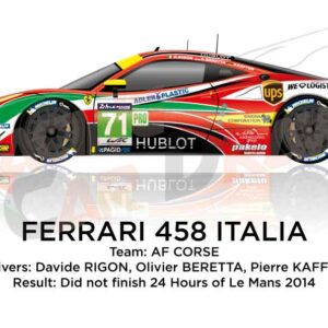 Ferrari 458 Italia n.71 did not finish 24 Hours of Le Mans 2014
