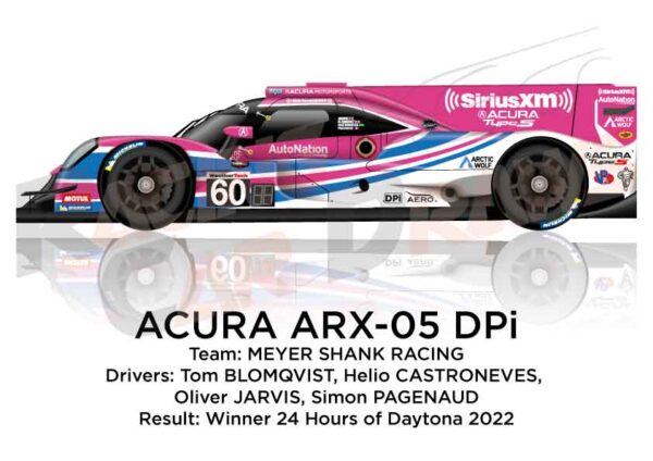 Acura ARX-05 DPi n.60 winner the 24 hours of Daytona 2022