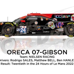 Oreca 07 - Gibson n.24 twentieth in the 24 hours of Le Mans 2022