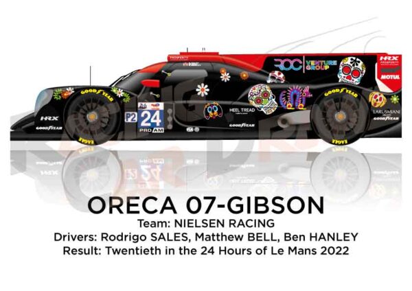 Oreca 07 - Gibson n.24 twentieth in the 24 hours of Le Mans 2022