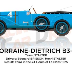 Lorraine-Dietrich B3-6 n.4 third 24 Hours of Le Mans 1925
