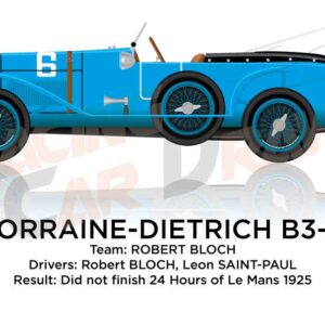 Lorraine-Dietrich B3-6 n.6 dnf 24 Hours of Le Mans 1925