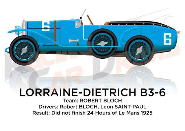 Lorraine-Dietrich B3-6 n.6 dnf 24 Hours of Le Mans 1925