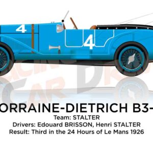 Lorraine-Dietrich B3-6 n.4 third 24 Hours of Le Mans 1926