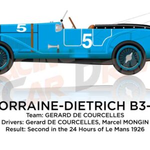 Lorraine-Dietrich B3-6 n.5 second 24 Hours of Le Mans 1926
