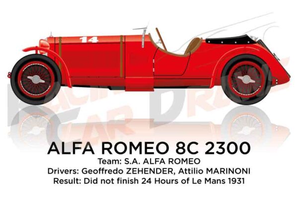 Alfa Romeo 8C 2300 n.14 dnf 24 Hours of Le Mans 1931