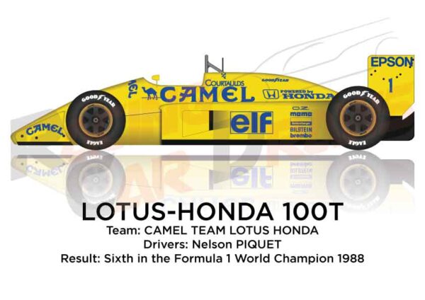 Lotus - Honda 100T n.1 sixth in the Formula 1 World Champion 1988