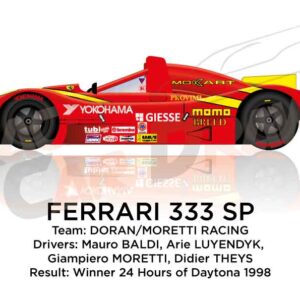 Ferrari 333 SP n.30 winner in the 24 Hours of Daytona 1998