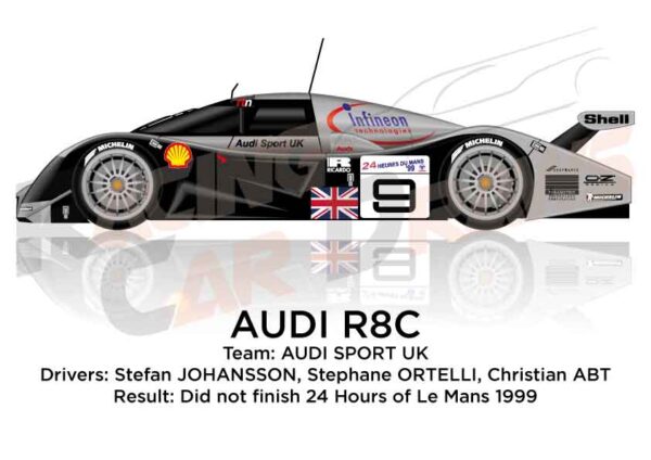 Audi R8C n.9 did not finish 24 Hours Le Mans 1999