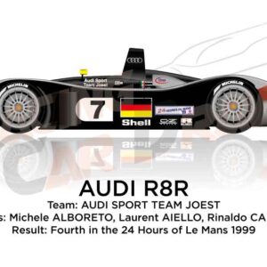 Audi R8R n.7 finished fourth 24 Hours Le Mans 1999