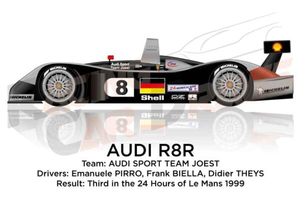 Audi R8R n.8 finished third 24 Hours Le Mans 1999