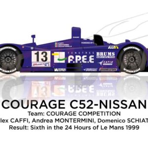 Courage C52 - Nissan n.13 sixth in the 24 Hours of Le Mans 1999
