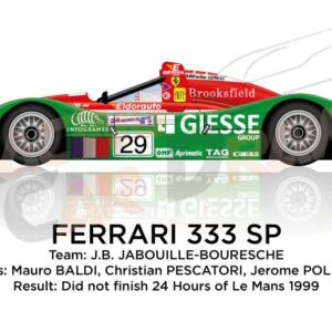 Ferrari 333 SP n.29 in the 24 Hours of Le Mans 1999