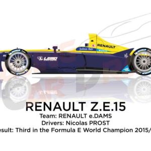 Renault Z.E. 15 n.8 third in the Formula E World Champion 2016