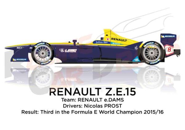 Renault Z.E. 15 n.8 third in the Formula E World Champion 2016