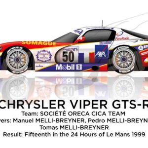 Chrysler Viper GTS-R n.50 fifteenth 24 Hours of Le Mans 1999