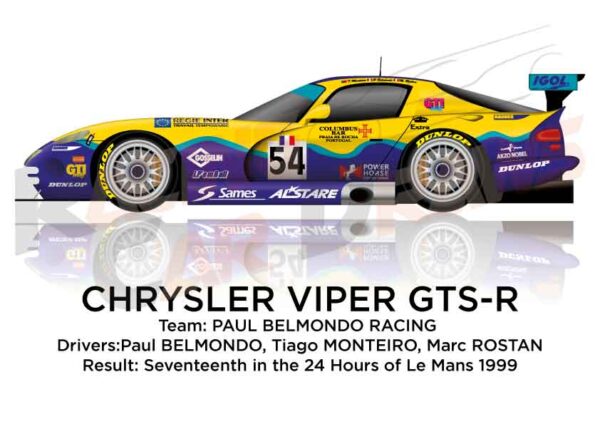 Chrysler Viper GTS-R n.54 seventeenth 24 Hours of Le Mans 1999