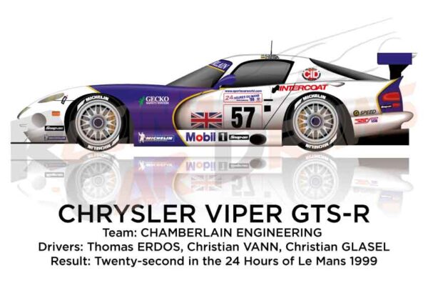 Chrysler Viper GTS-R n.57 twenty-second 24 Hours of Le Mans 1999