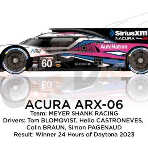 Acura ARX-06 n.60 winner the 24 hours of Daytona 2023