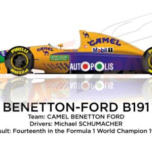 Benetton - Ford B191 n.19 in the Formula 1 World Championship 1991 with Schumacher