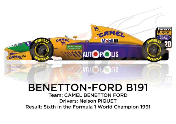 Benetton - Ford B191 n.20 sixth in the Formula 1 World Champion 1991