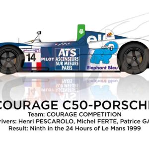 Courage C50 - Porsche n.14 ninth at the 24 Hours of Le Mans 1999