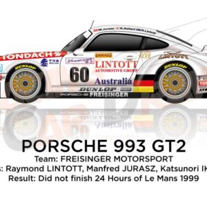 Porsche 993 GT2 n.60 did not finish 24 Hours of Le Mans 1999
