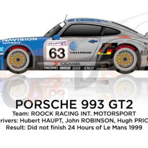 Porsche 993 GT2 n.63 did not finish 24 Hours of Le Mans 1999