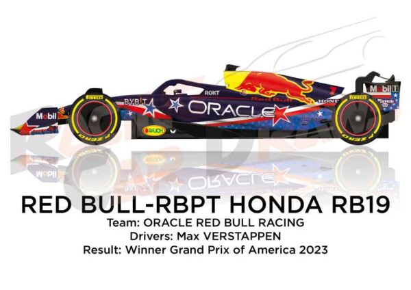 Red Bull - RBPT Honda RB19 n.1 livery GP of America 2023