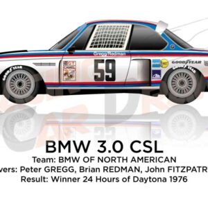 BMW 3.0 CSL n.59 winner the 24 hours of Daytona 1976