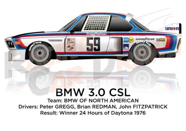 BMW 3.0 CSL n.59 winner the 24 hours of Daytona 1976