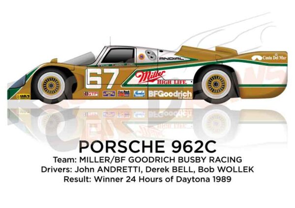 Porsche 962C n.67 winner the 24 Hours of Daytona 1989
