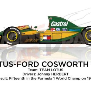 Lotus - Ford Cosworth 107 n.11 in the Formula 1 World Champion 1992