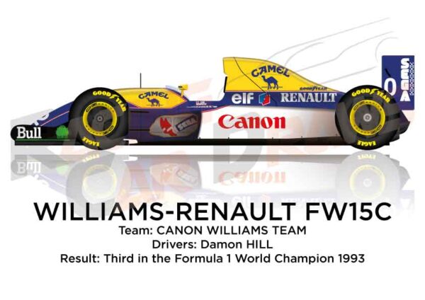 Williams - Renault FW15C n.0 third in the Formula 1 Champion 1993