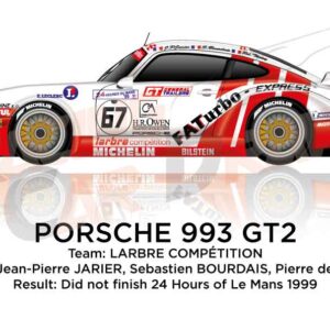 Porsche 993 GT2 n.67 did not finish 24 Hours of Le Mans 1999