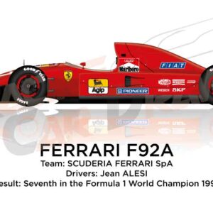 Ferrari F92A n.27 seventh in the Formula 1 World Champion 1992